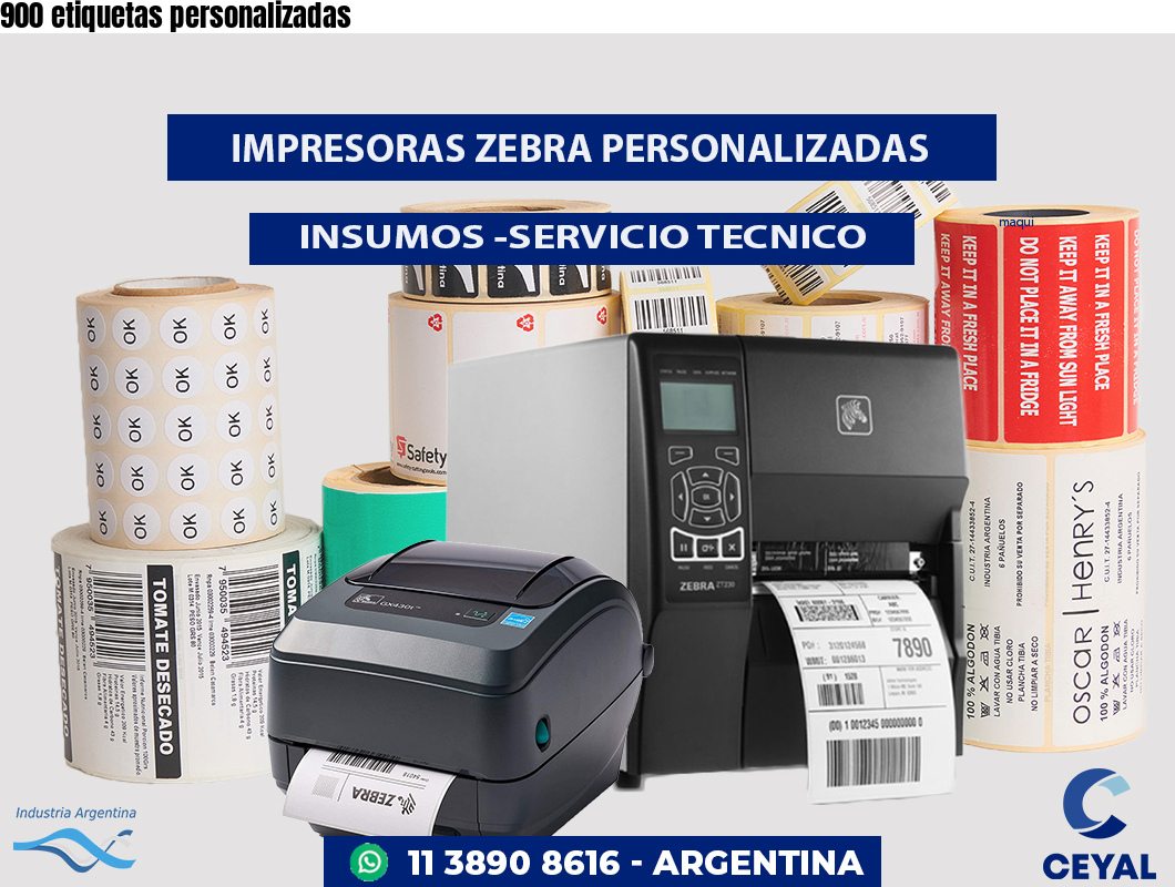900 etiquetas personalizadas