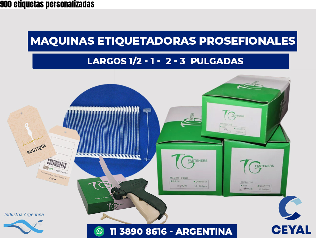 900 etiquetas personalizadas