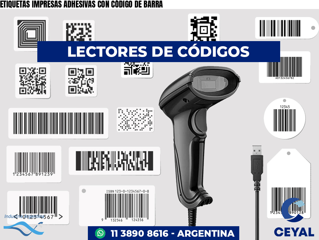 ETIQUETAS IMPRESAS ADHESIVAS CON CÓDIGO DE BARRA