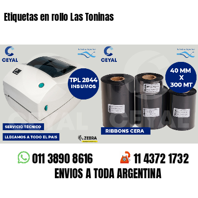 Etiquetas en rollo Las Toninas