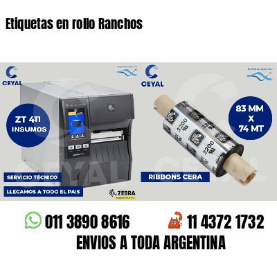 Etiquetas en rollo Ranchos