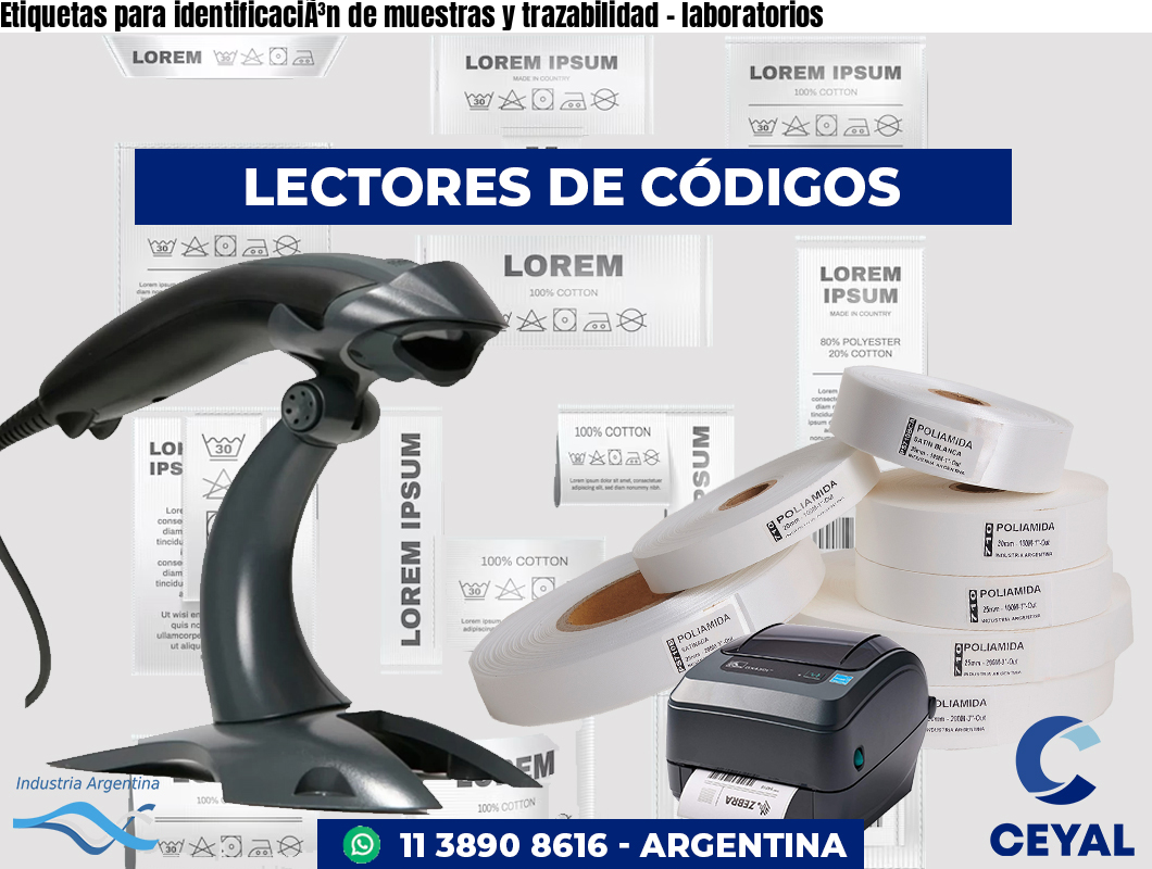 Etiquetas para identificación de muestras y trazabilidad - laboratorios