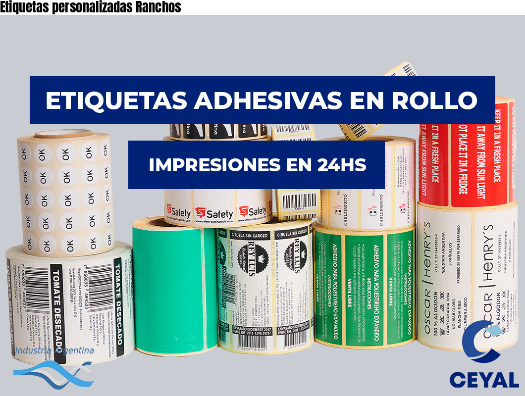 Etiquetas personalizadas Ranchos