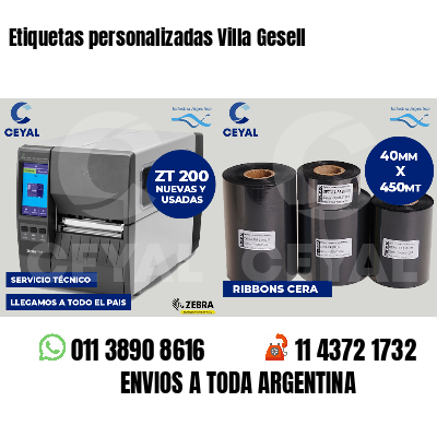 Etiquetas personalizadas Villa Gesell