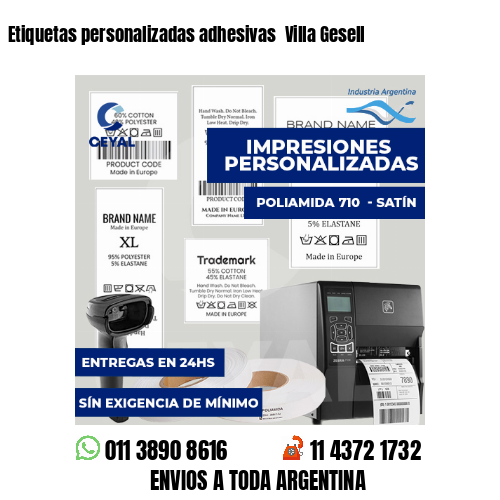 Etiquetas personalizadas adhesivas  Villa Gesell