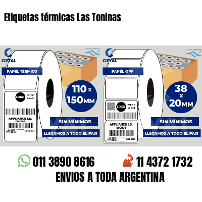Etiquetas térmicas Las Toninas
