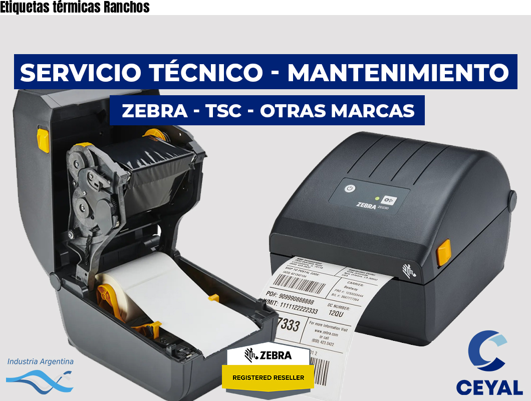 Etiquetas térmicas Ranchos
