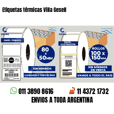 Etiquetas térmicas Villa Gesell