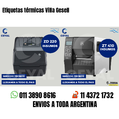 Etiquetas térmicas Villa Gesell