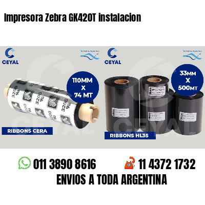 Impresora Zebra GK420T instalacion