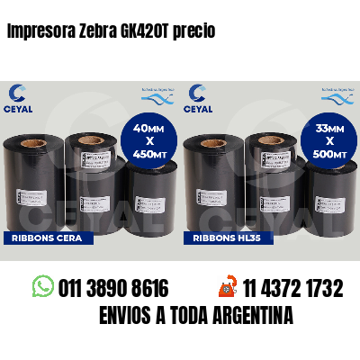 Impresora Zebra GK420T precio