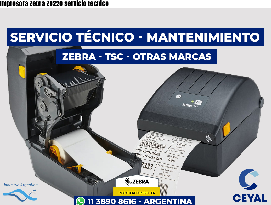 Impresora Zebra ZD220 servicio tecnico