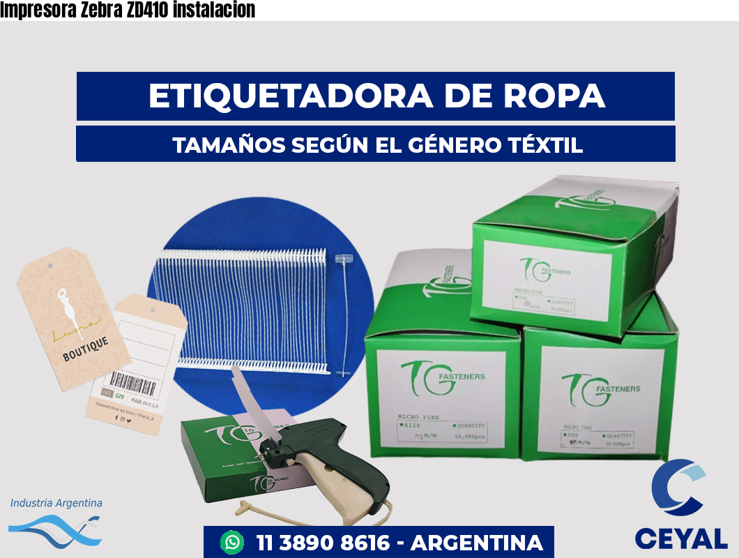 Impresora Zebra ZD410 instalacion