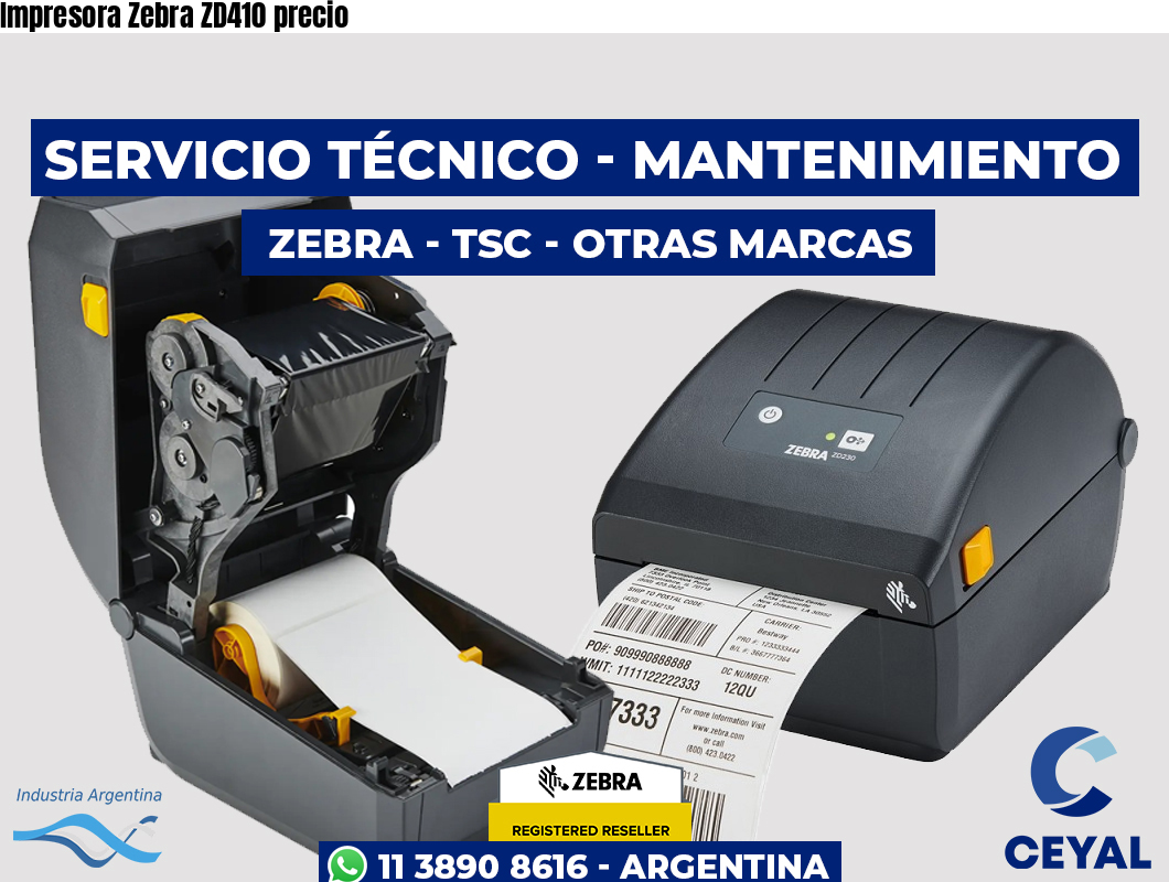 Impresora Zebra ZD410 precio