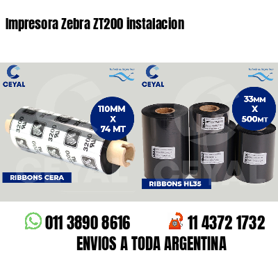 Impresora Zebra ZT200 instalacion