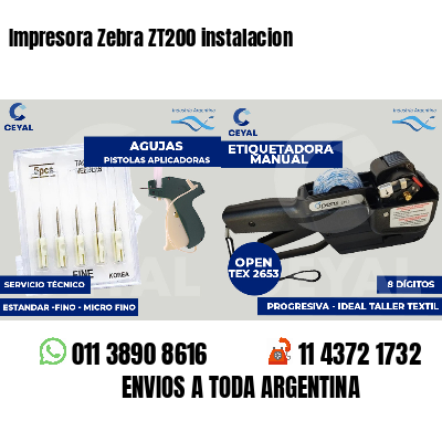 Impresora Zebra ZT200 instalacion