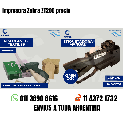 Impresora Zebra ZT200 precio
