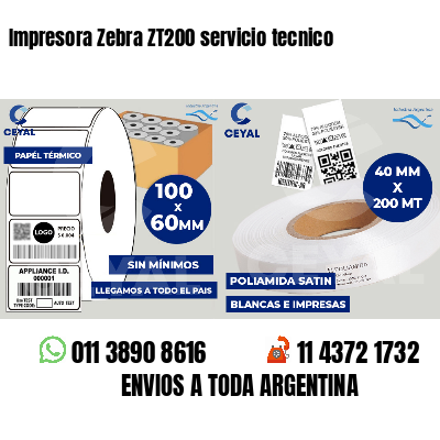 Impresora Zebra ZT200 servicio tecnico