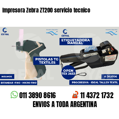 Impresora Zebra ZT200 servicio tecnico