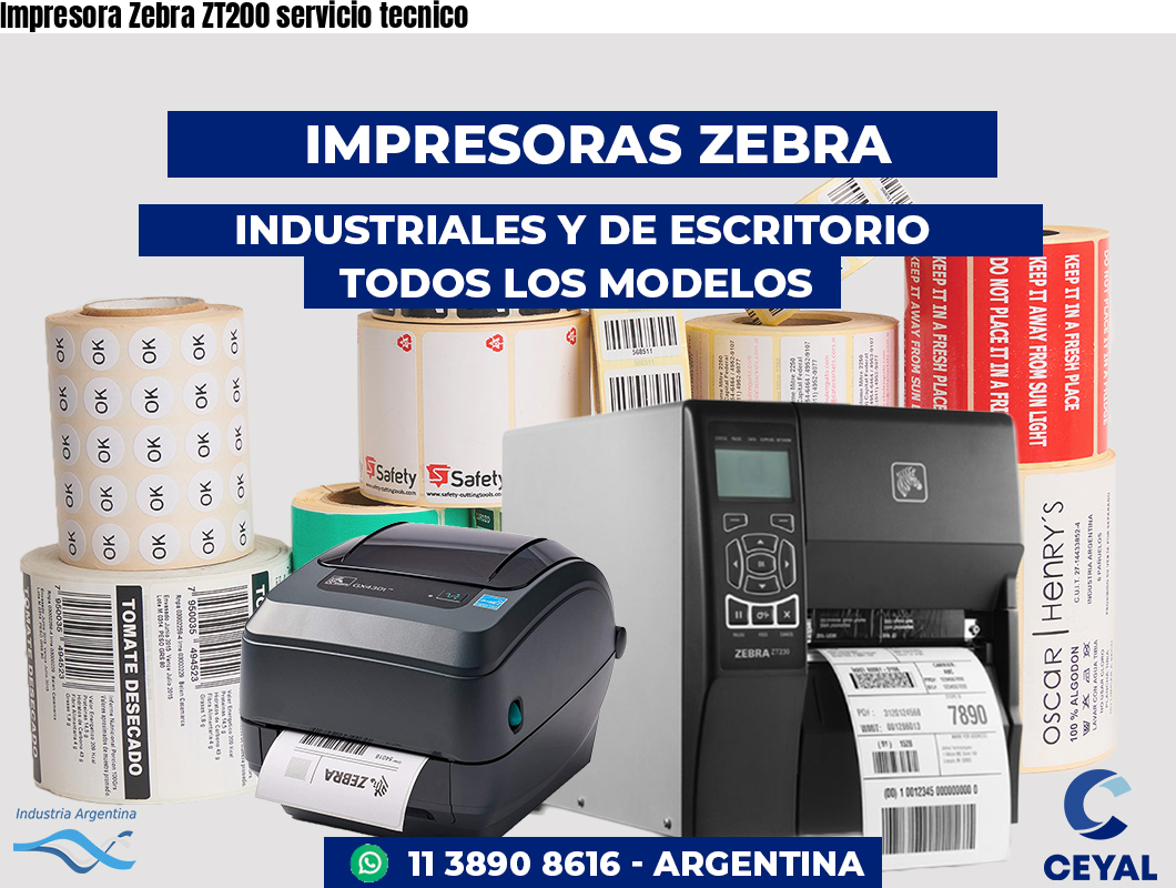 Impresora Zebra ZT200 servicio tecnico