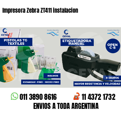 Impresora Zebra ZT411 instalacion
