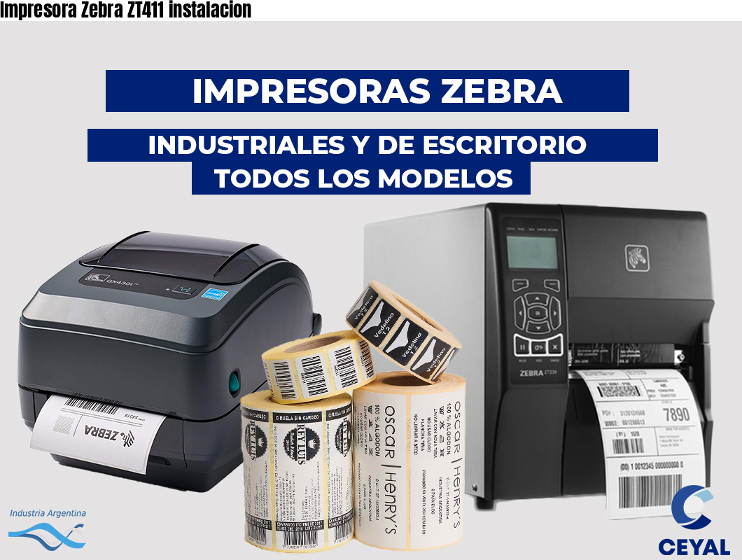 Impresora Zebra ZT411 instalacion