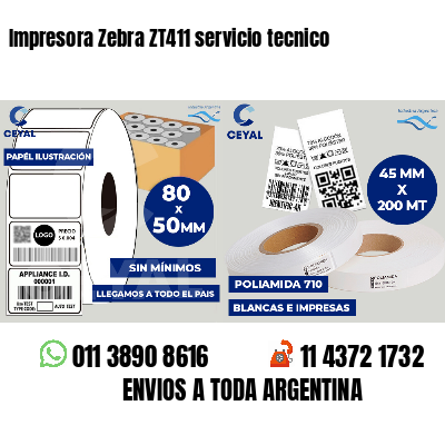 Impresora Zebra ZT411 servicio tecnico