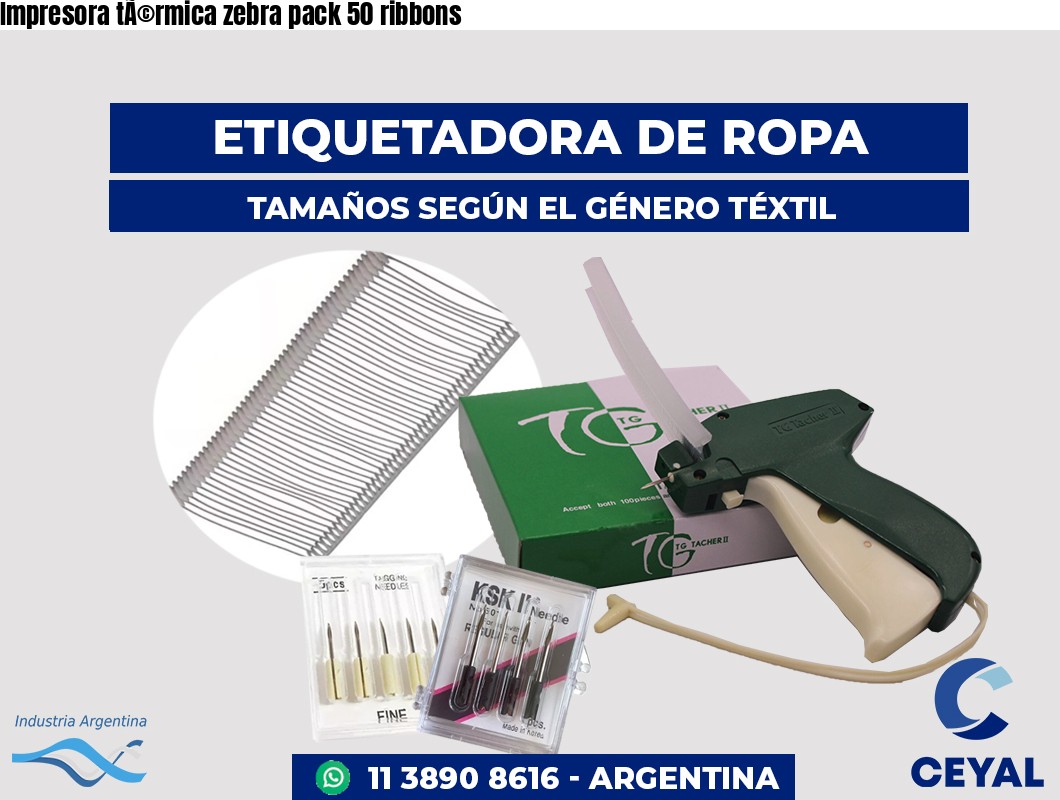Impresora tÃ©rmica zebra pack 50 ribbons