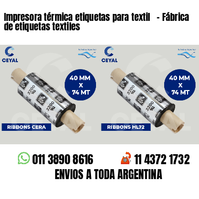 Impresora térmica etiquetas para textil - Fábrica de etiquetas textiles