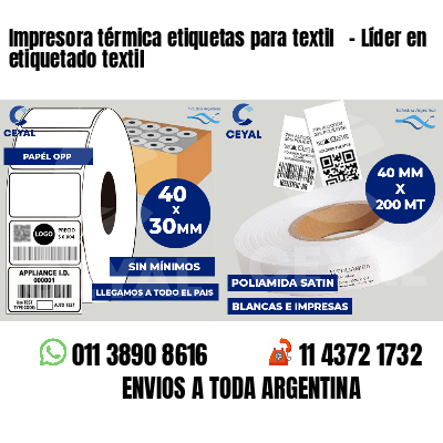 Impresora térmica etiquetas para textil   - Líder en etiquetado textil