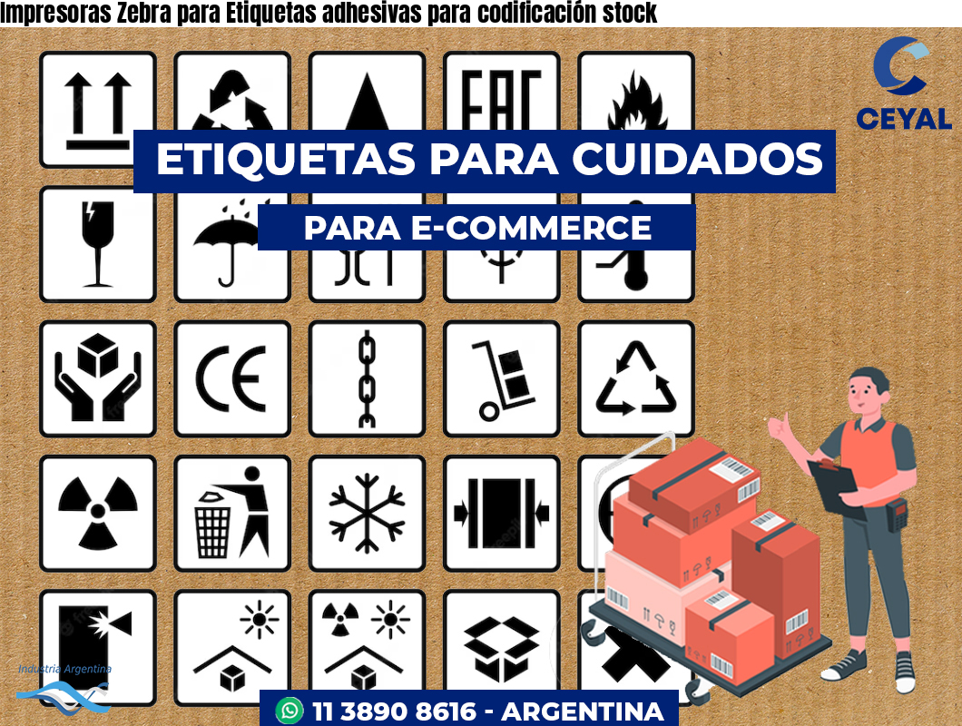 Impresoras Zebra para Etiquetas adhesivas para codificación stock