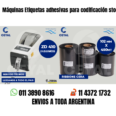 Máquinas Etiquetas adhesivas para codificación stock