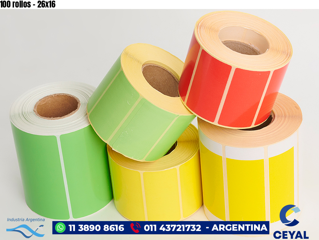 100 rollos - 26x16