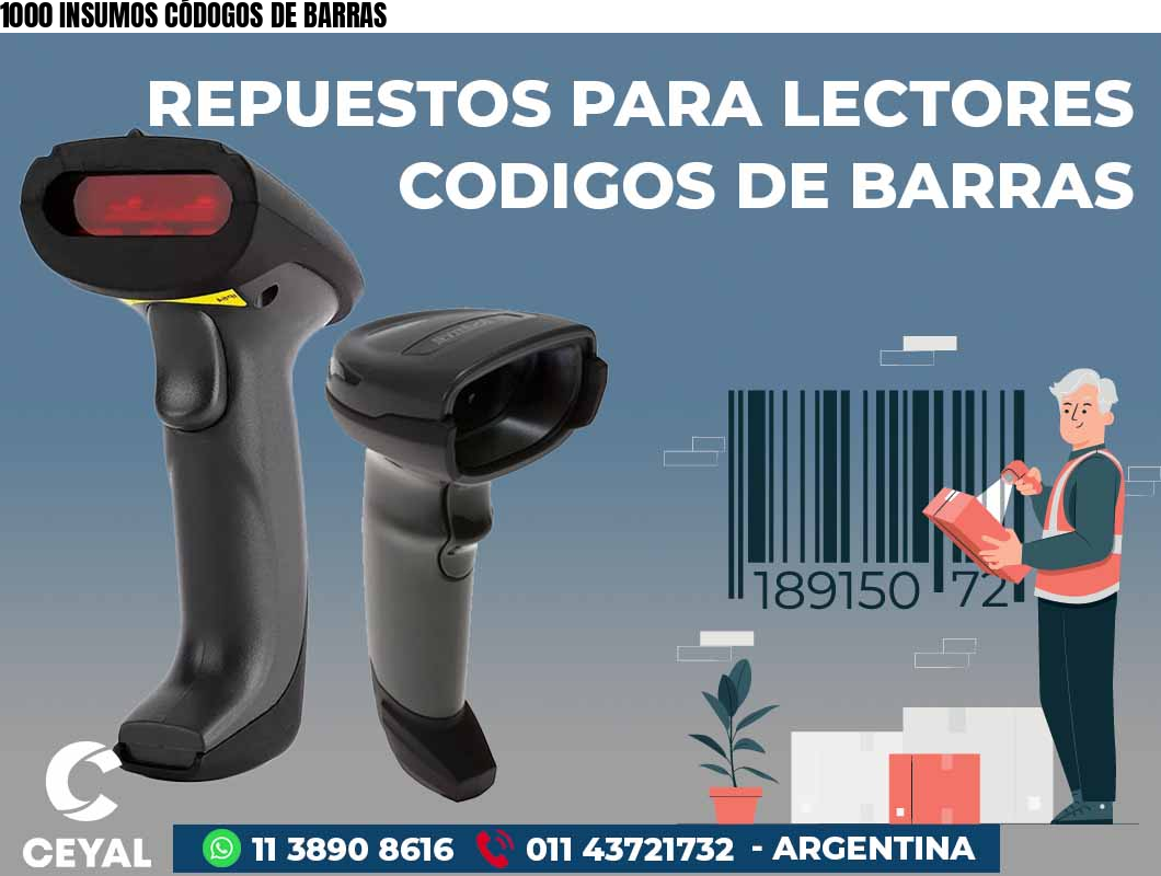 1000 INSUMOS CÓDOGOS DE BARRAS