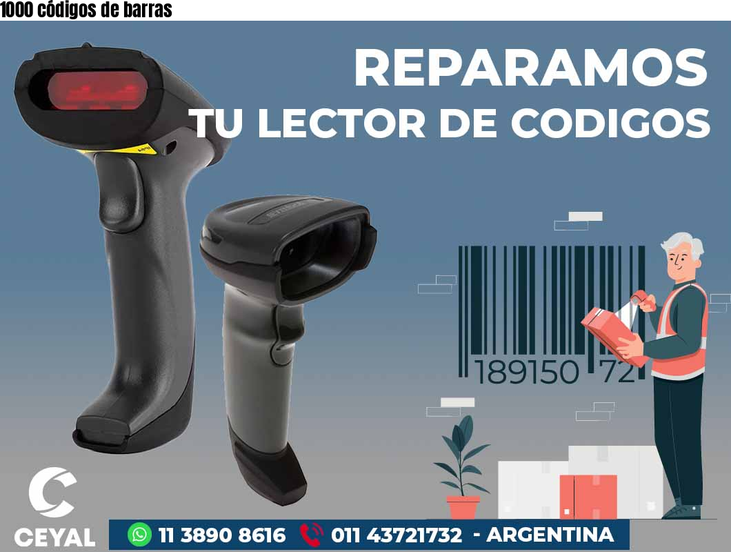 1000 códigos de barras