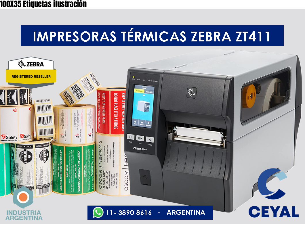 100X35 Etiquetas ilustración