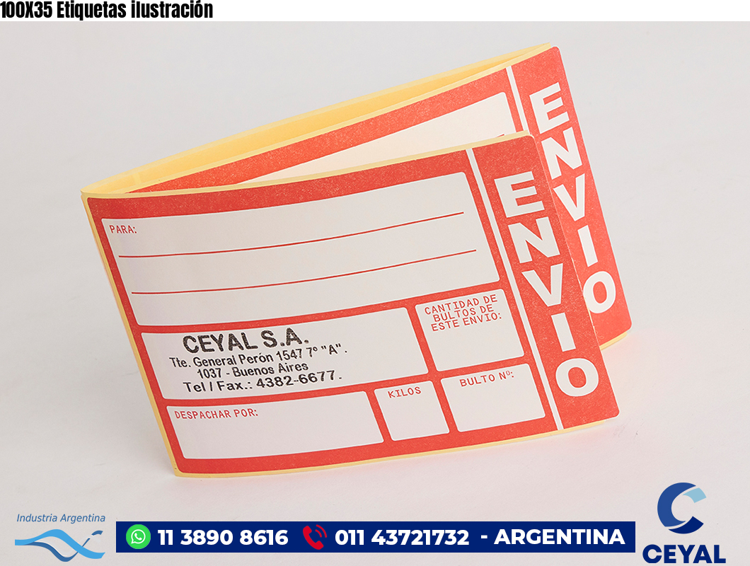 100X35 Etiquetas ilustración