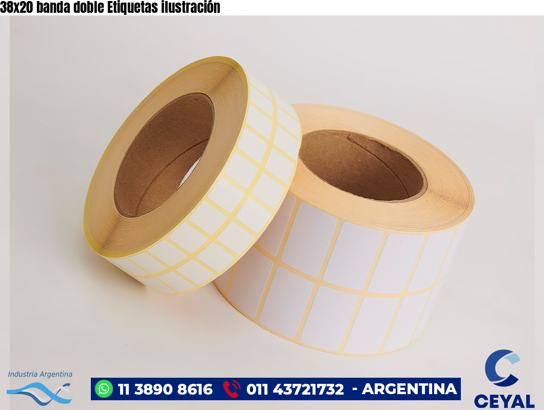 38x20 banda doble Etiquetas ilustración