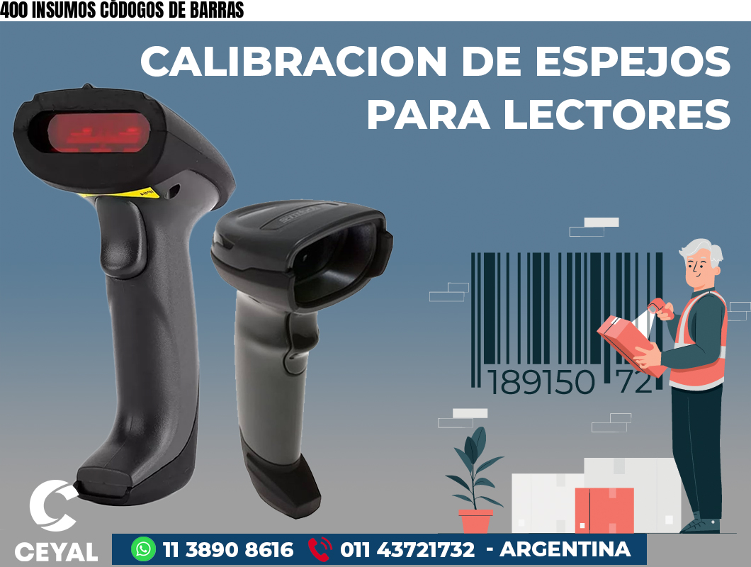 400 INSUMOS CÓDOGOS DE BARRAS
