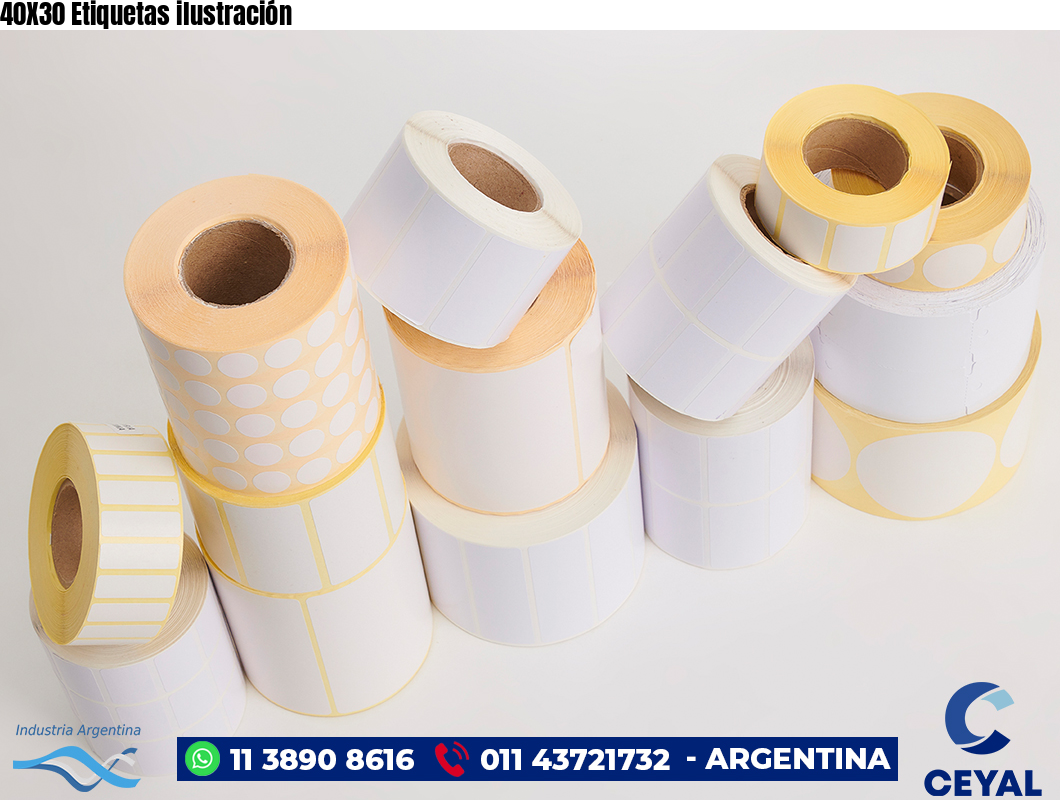 40X30 Etiquetas ilustración