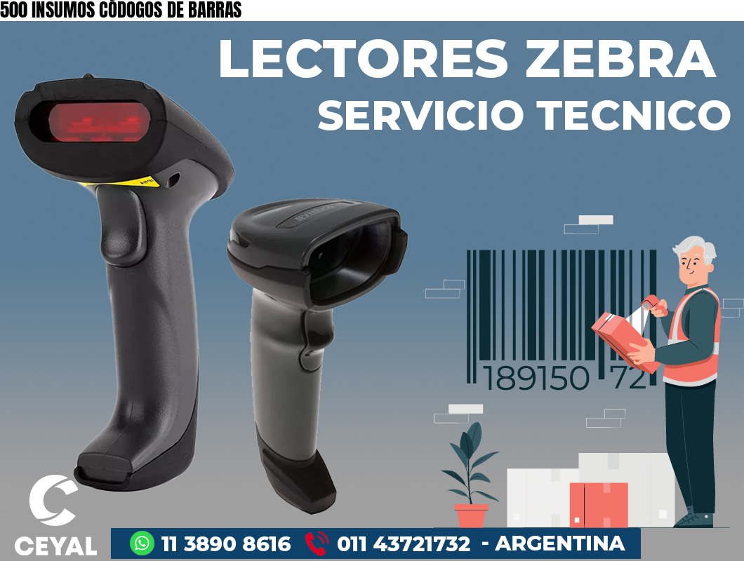 500 INSUMOS CÓDOGOS DE BARRAS