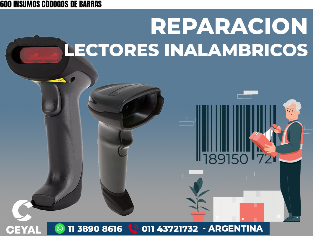 600 INSUMOS CÓDOGOS DE BARRAS