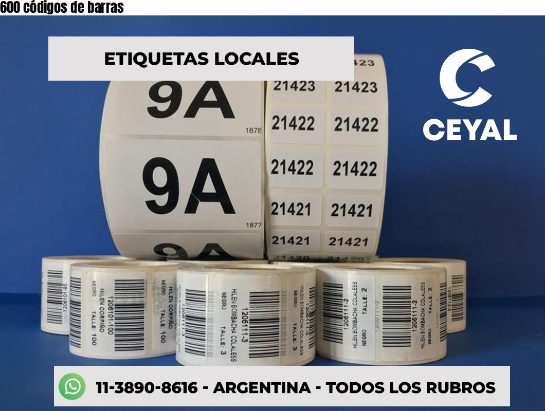 600 códigos de barras