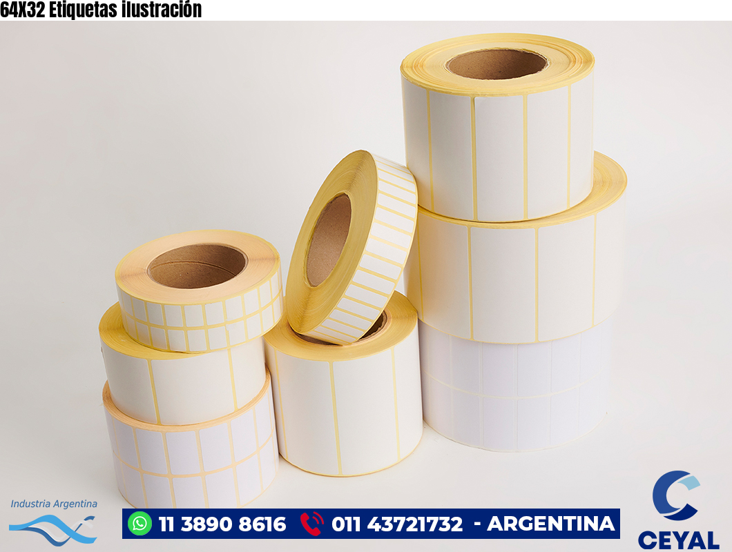 64X32 Etiquetas ilustración