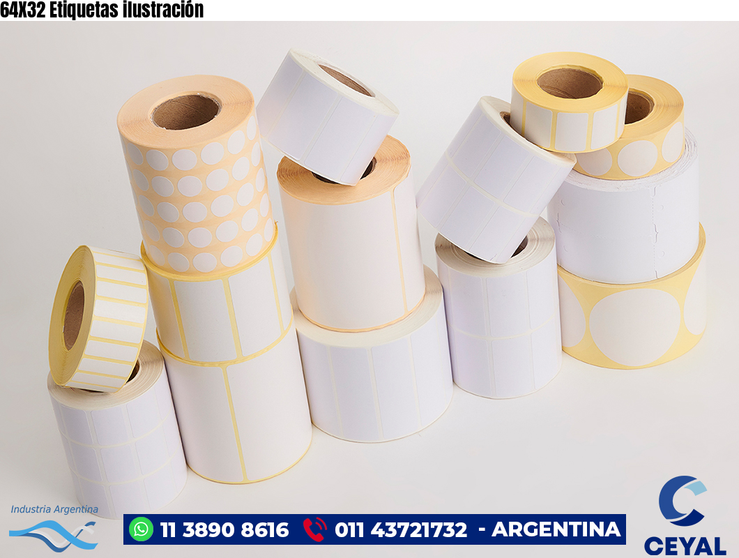 64X32 Etiquetas ilustración