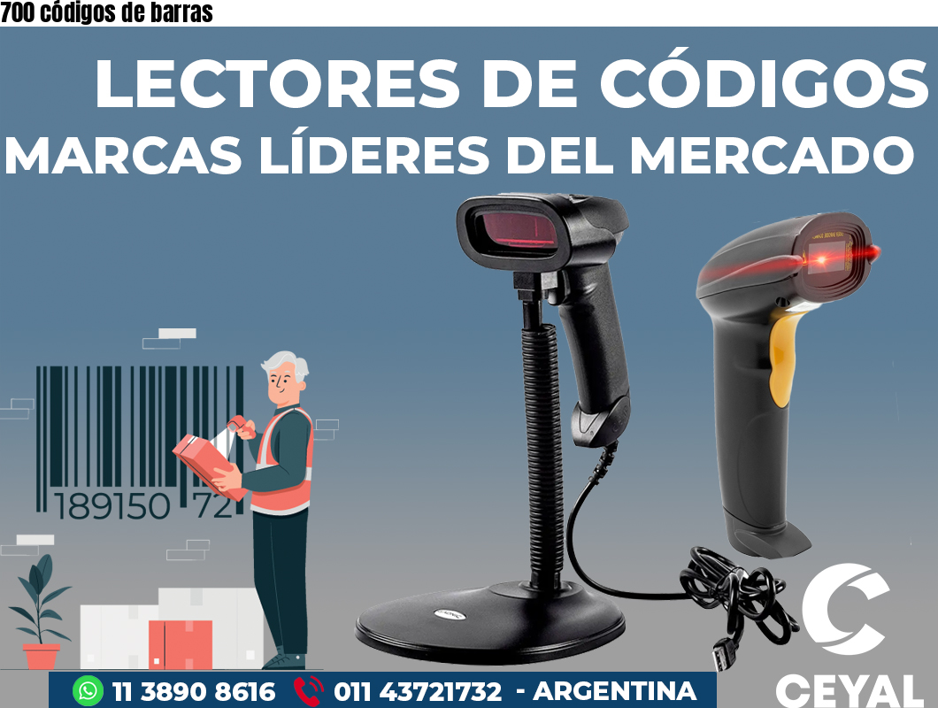 700 códigos de barras