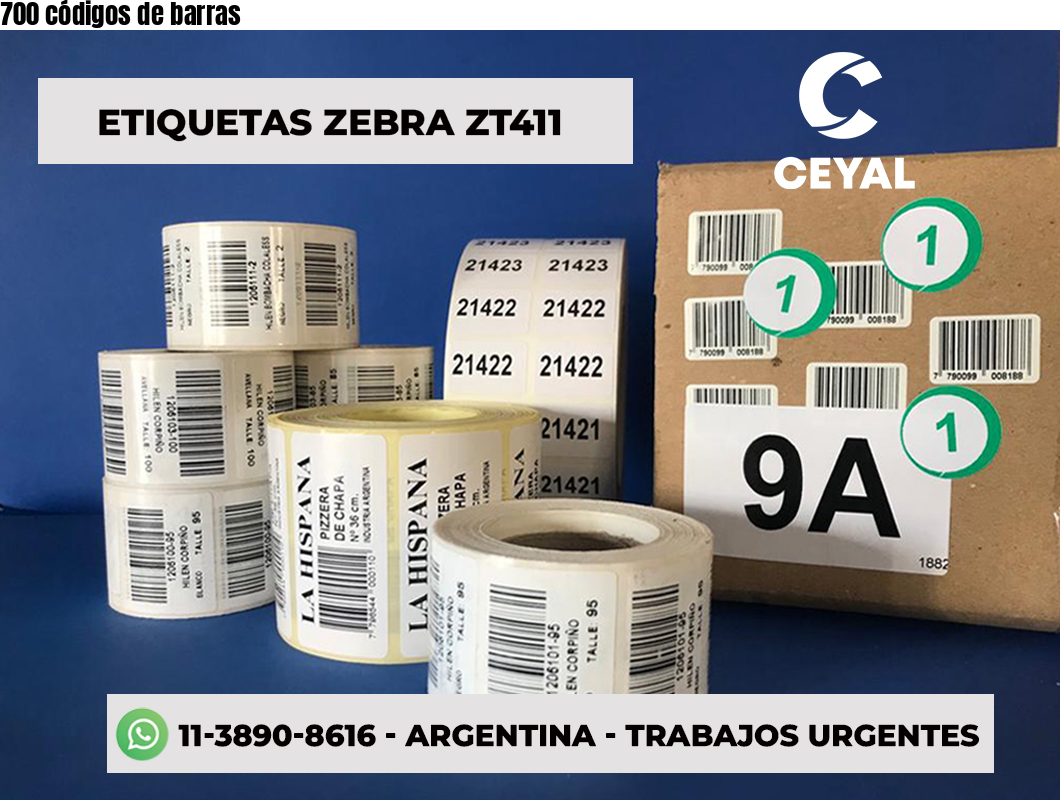 700 códigos de barras