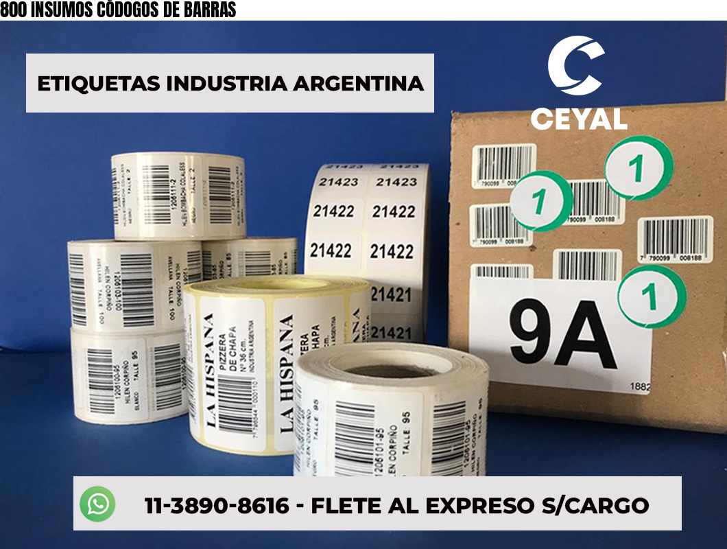800 INSUMOS CÓDOGOS DE BARRAS