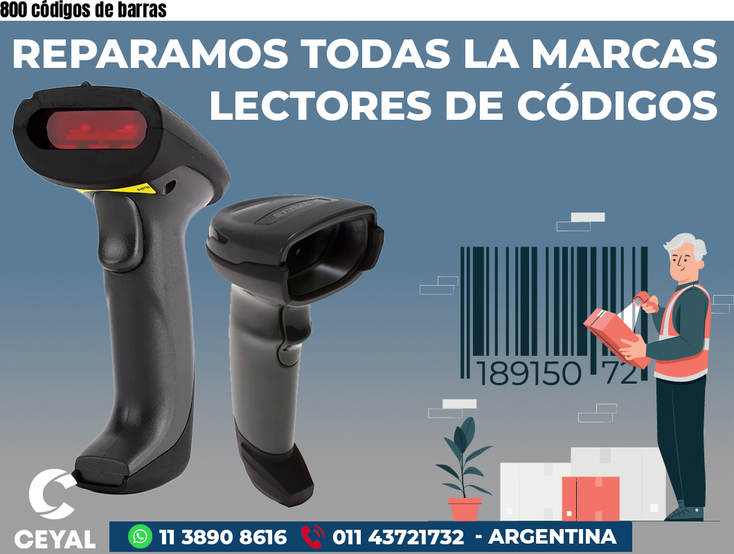 800 códigos de barras