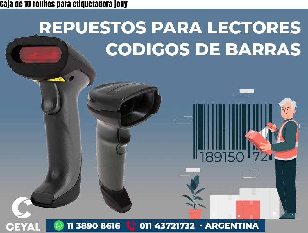 Caja de 10 rollitos para etiquetadora jolly
